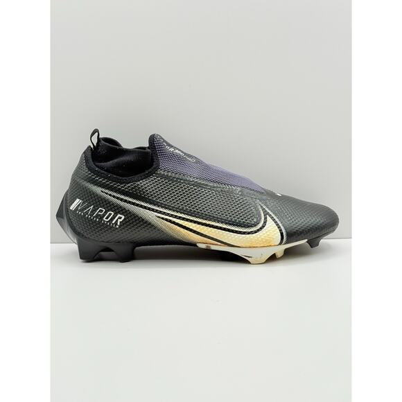 Size 10 Nike Mens Vapor Edge 360 Pro Football Cleats Black Gold A08277-001 - Picture 1 of 9